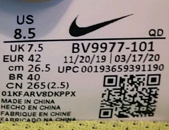 Nike Nike Air Max 2090 Men's Whit/Black Size 8.5US Size US 8.5 / EU 41-42 - 7 Thumbnail