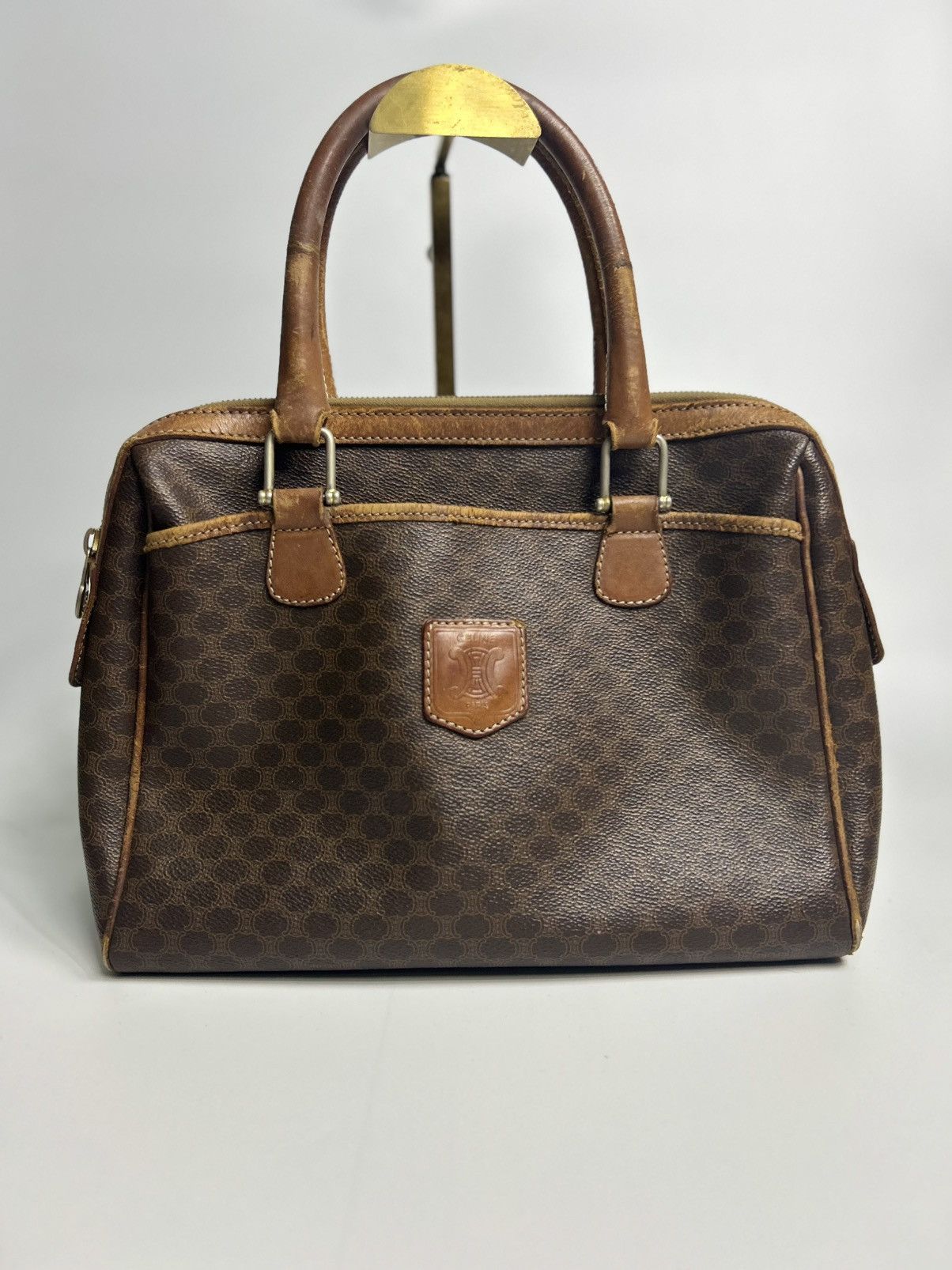 Celine Celine Brown Macadam Handbag Size ONE SIZE - 1 Thumbnail