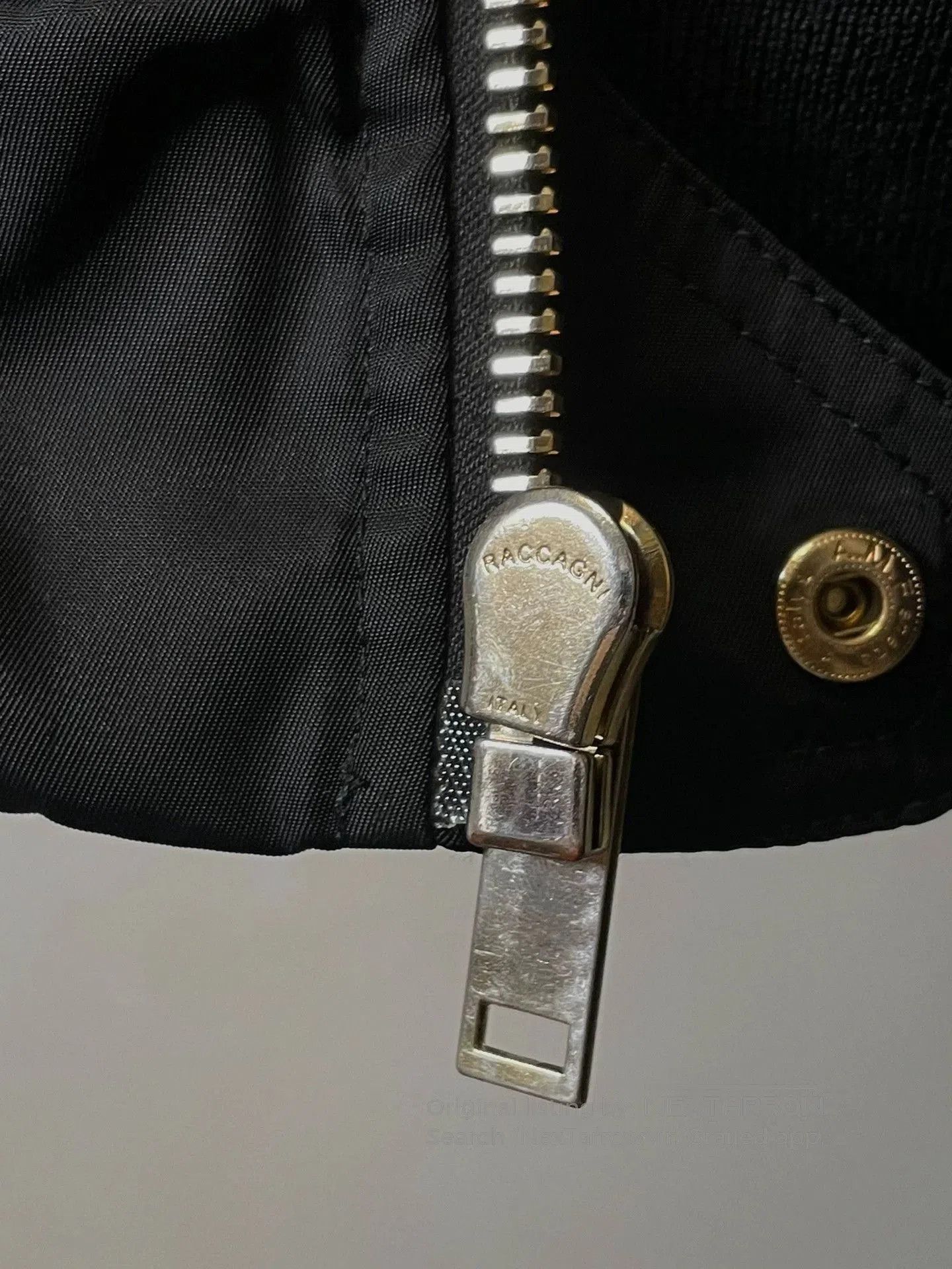 Alexander McQueen Black er Jacket with Zip Front and Ribbed Trim. Size US M / EU 48-50 / 2 - 5 Thumbnail