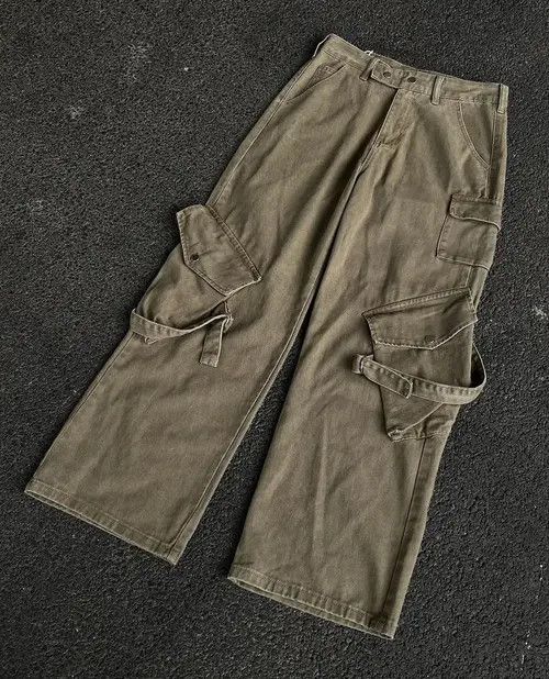 Japanese Brand Outdoor retro fashion faded multi pocket cargo pants Size US 30 / EU 46 - 6 Thumbnail
