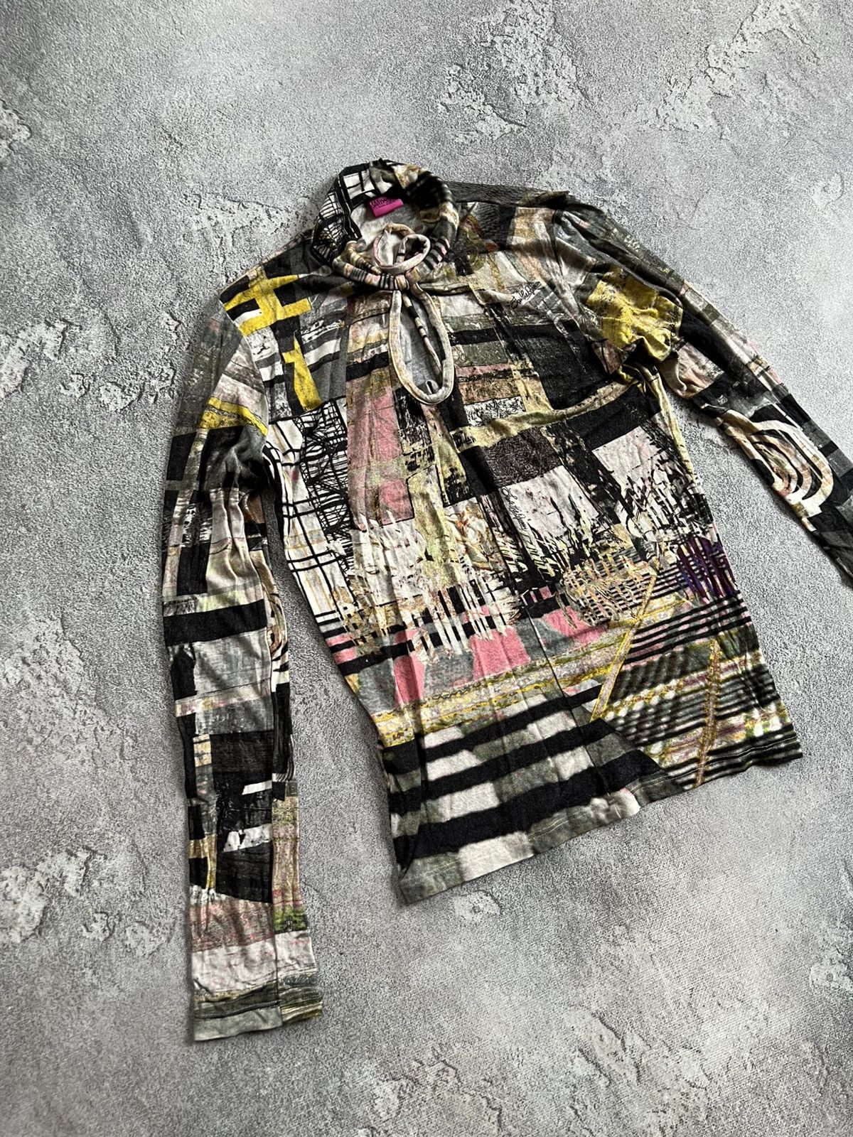 Jean Paul Gaultier Save The Queen All Printed Long Sleeve M Top Blouse Gaultier Size M / US 6-8 / IT 42-44 - 4 Thumbnail