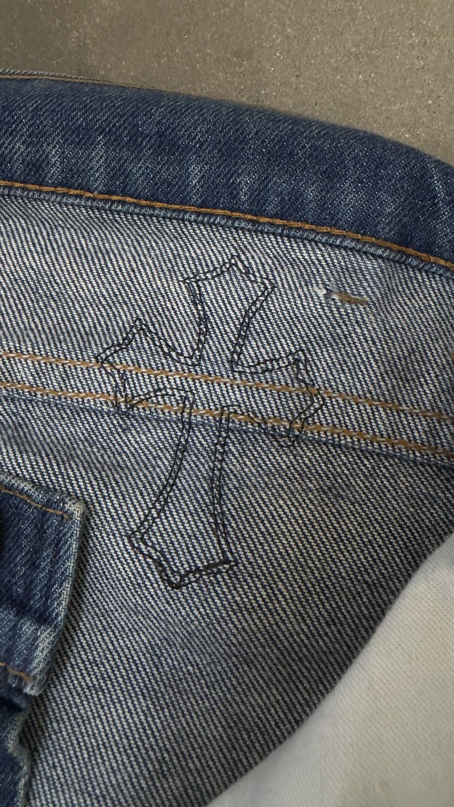 Chrome Hearts SUPER RARE! Chrome Hearts Levi's 517 Black Cross Patch Jeans Size US 33 - 8 Thumbnail