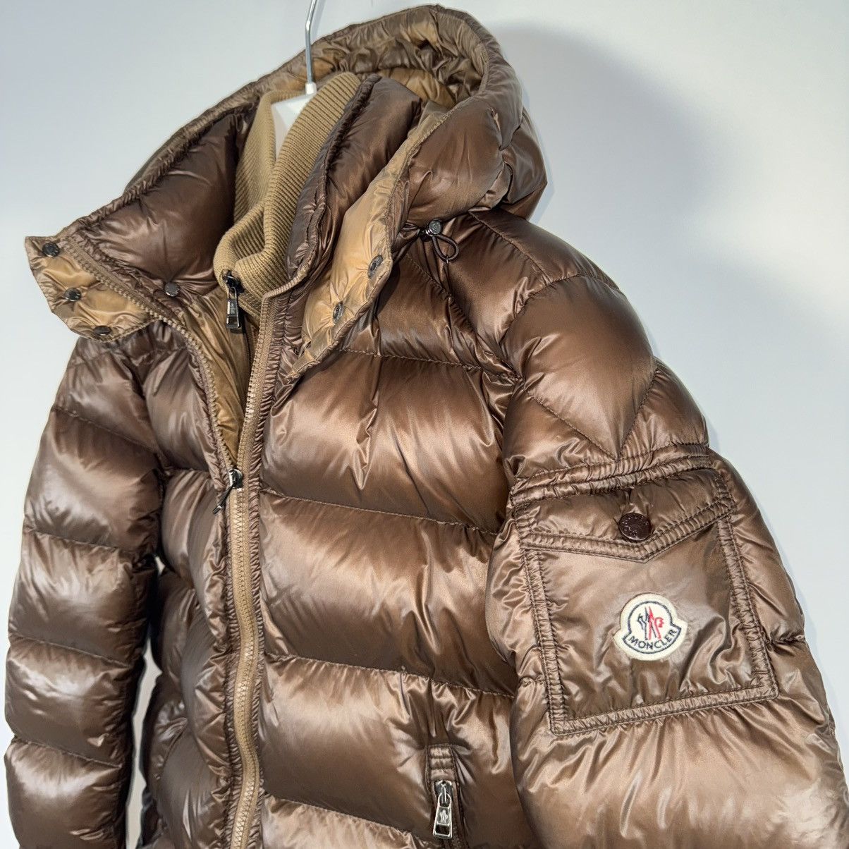 Moncler Moncler Zin Men’s Down Puffer Jacket Size 2 (S/M) Brown Size US S / EU 44-46 / 1 - 3 Thumbnail