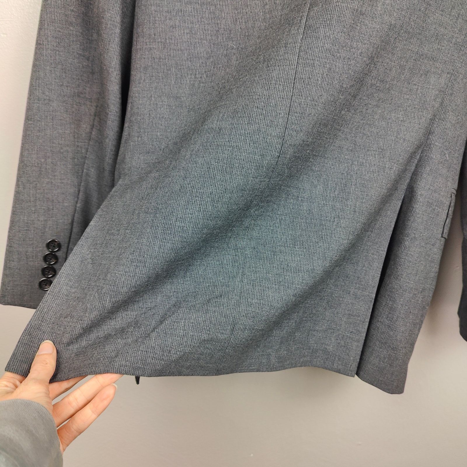 J.Crew J Crew Ludlow Blazer Mens 38R Gray Wool Cotton Lightweight Size 38R - 6 Thumbnail