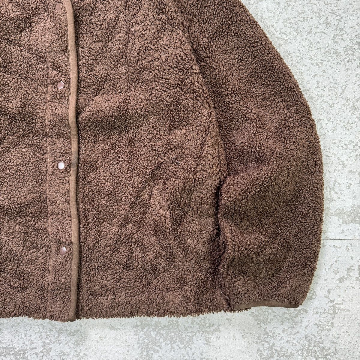 Japanese Brand × Uniqlo Uniqlo Button Up Dark Brown Matted Fleece Jacket Size US M / EU 48-50 / 2 - 4 Thumbnail