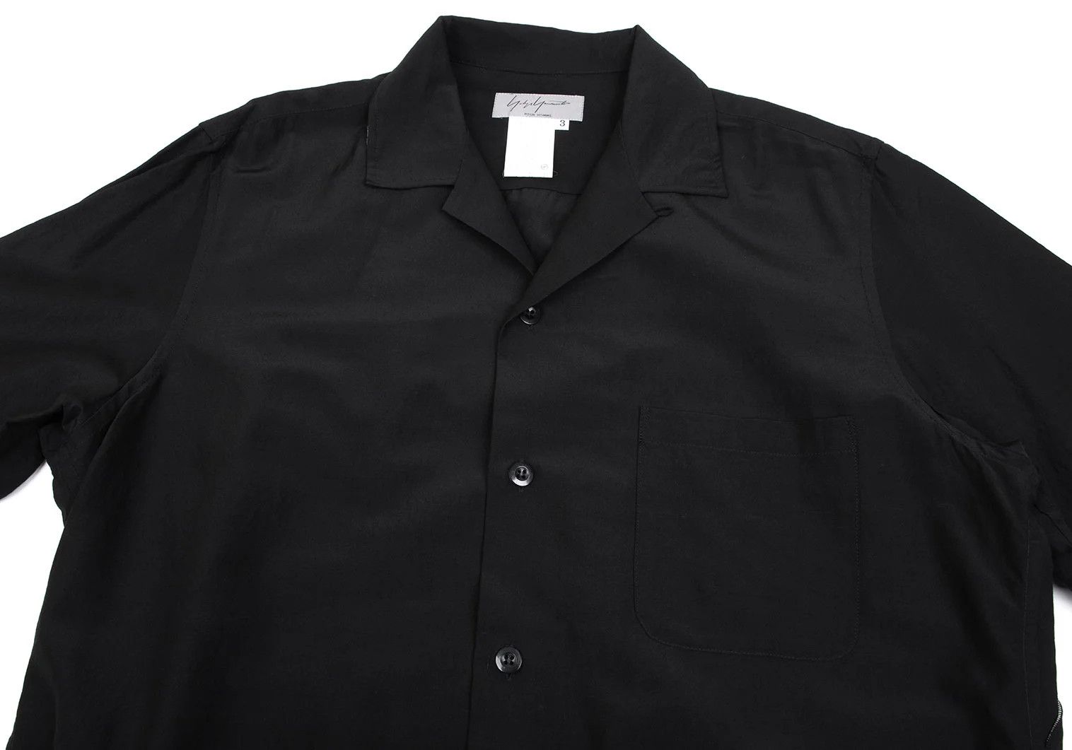 Yohji Yamamoto Yohji Yamamoto Silk Blend Open Collar Shirt Size US L / EU 52-54 / 3 - 2 Thumbnail