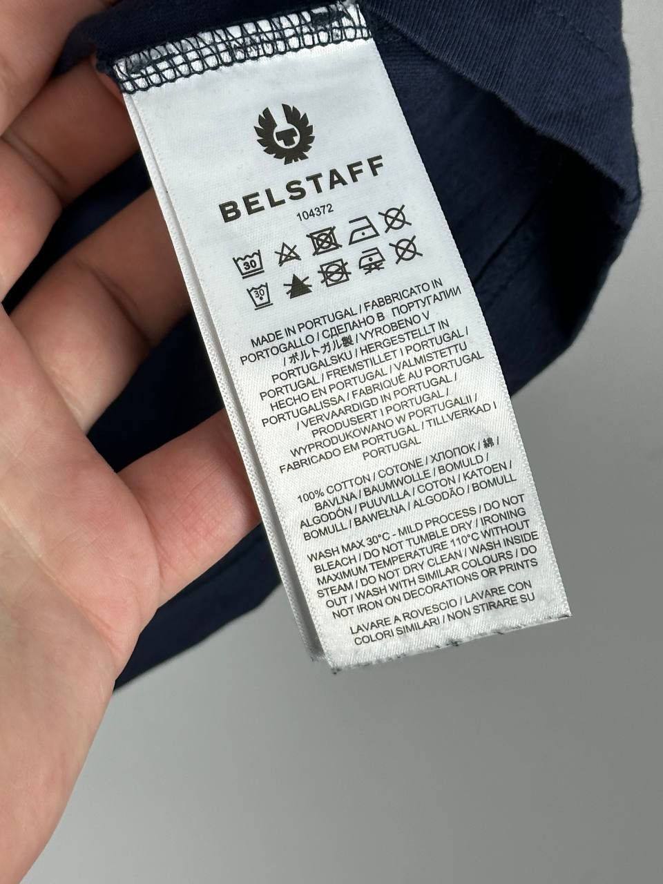 Belstaff Belstaff Navy Luxury Big Logo T Shirt Size US L / EU 52-54 / 3 - 5 Thumbnail