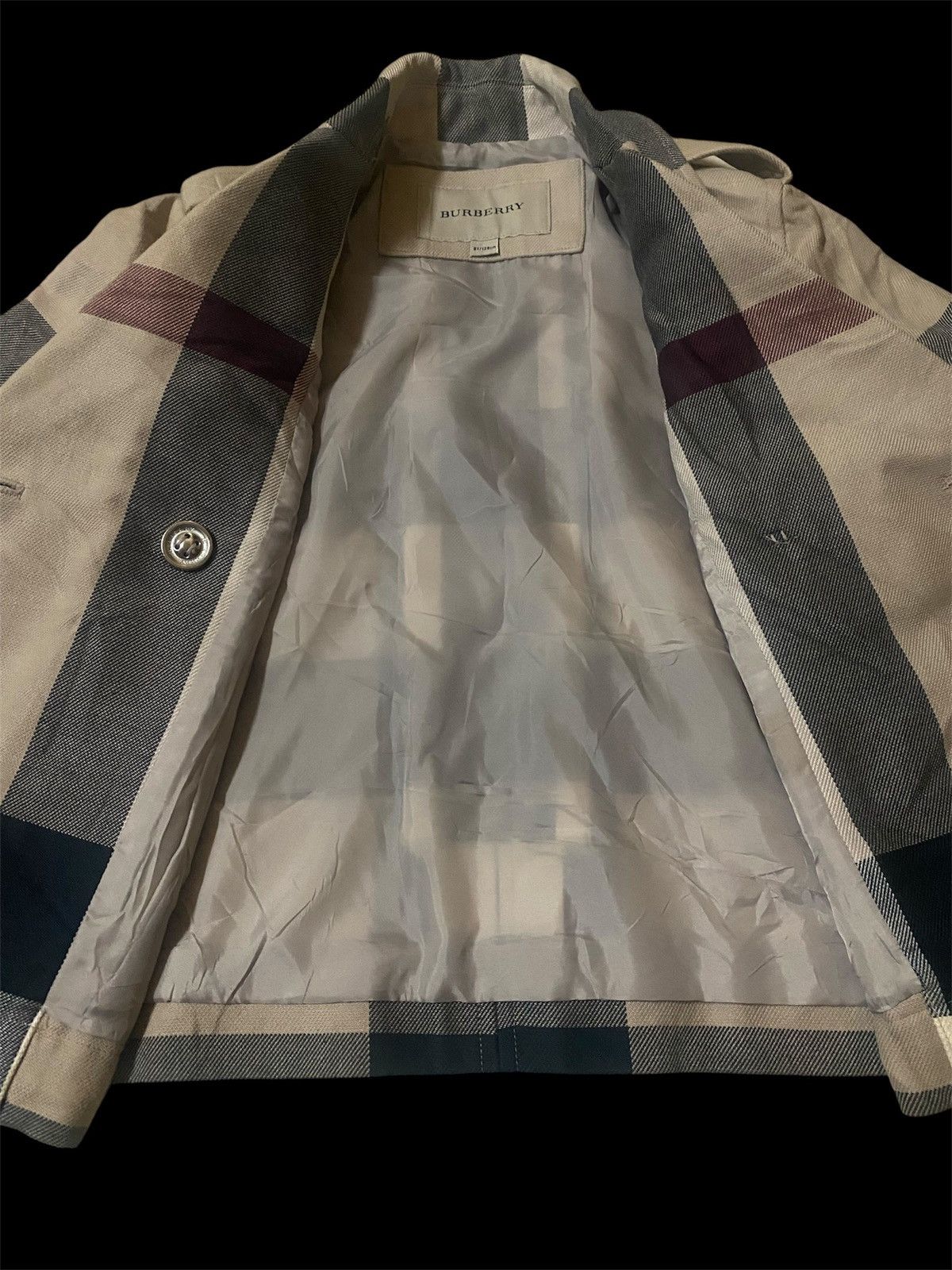 Burberry Burberry Kids Iconic Nova Check Plaid Double Breast Jacket Size US XXS / EU 40 - 3 Thumbnail