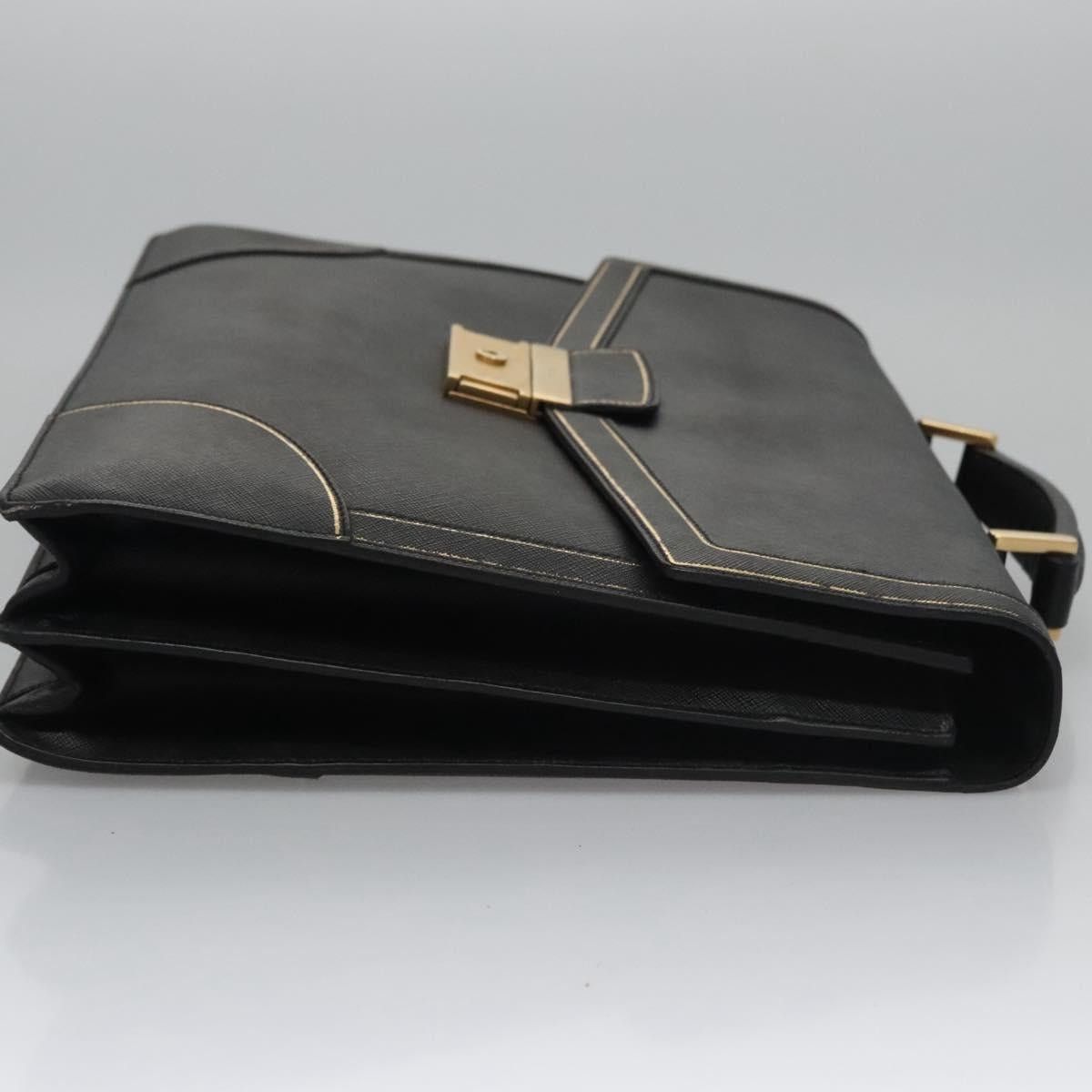 Prada PRADA Business Bag Safiano Leather Black Gold Size ONE SIZE - 3 Thumbnail