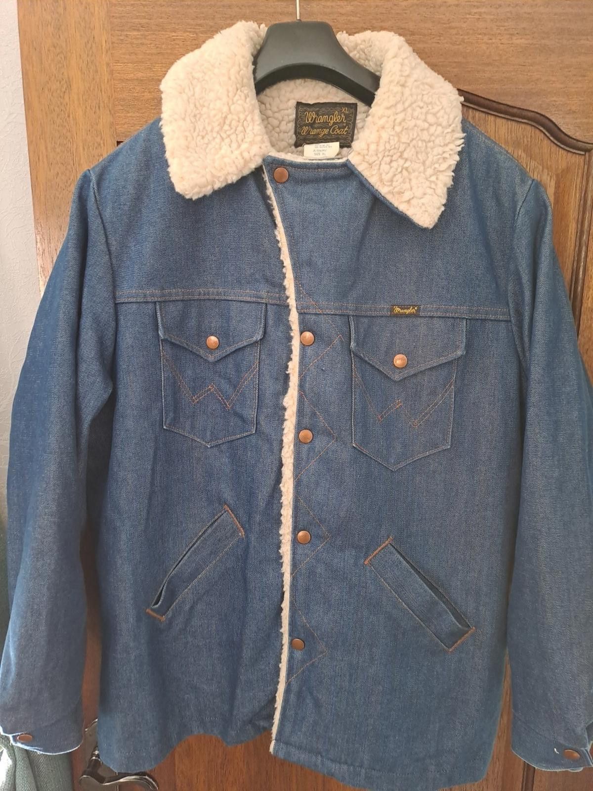 Wrangler Vintage 70s 80s Wrangler Wrange Barn Coat XL Denim USA Size US XL / EU 56 / 4 - 2 Thumbnail