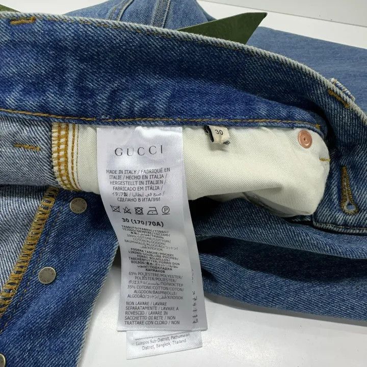 Gucci Gucci Gucci SS24 Blue Washed Straight Leg Jeans -2506 Size US 30 / EU 46 - 3 Thumbnail