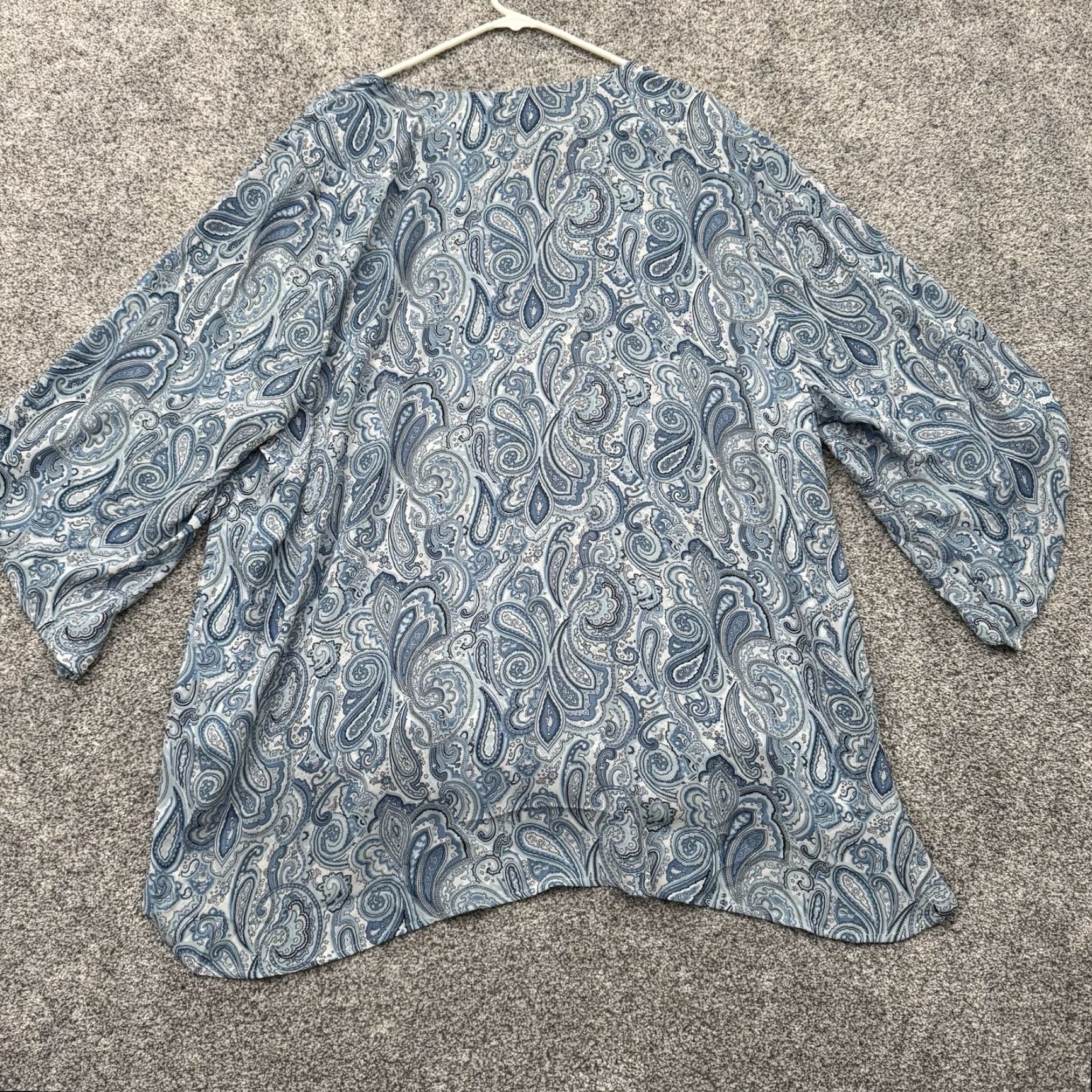 Vintage Catherines Blouse Womens 3X Plus Paisley Flowy Boho Tunic Lagenlook Grandmacore 2010s Size XXL / US 16-18 / IT 52-54 - 6 Thumbnail