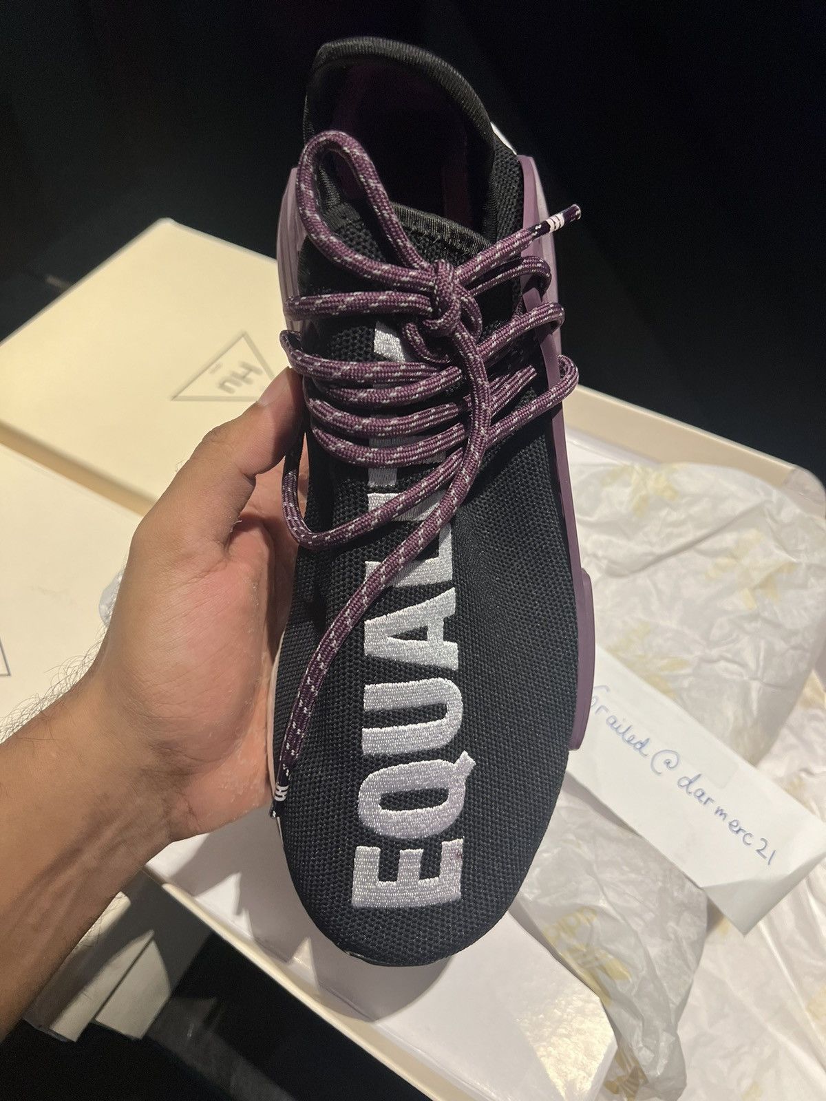 Adidas × Pharrell Adidas Human Race Pharrell Holi (Core Black) Size US 8.5 / EU 41-42 - 6 Thumbnail