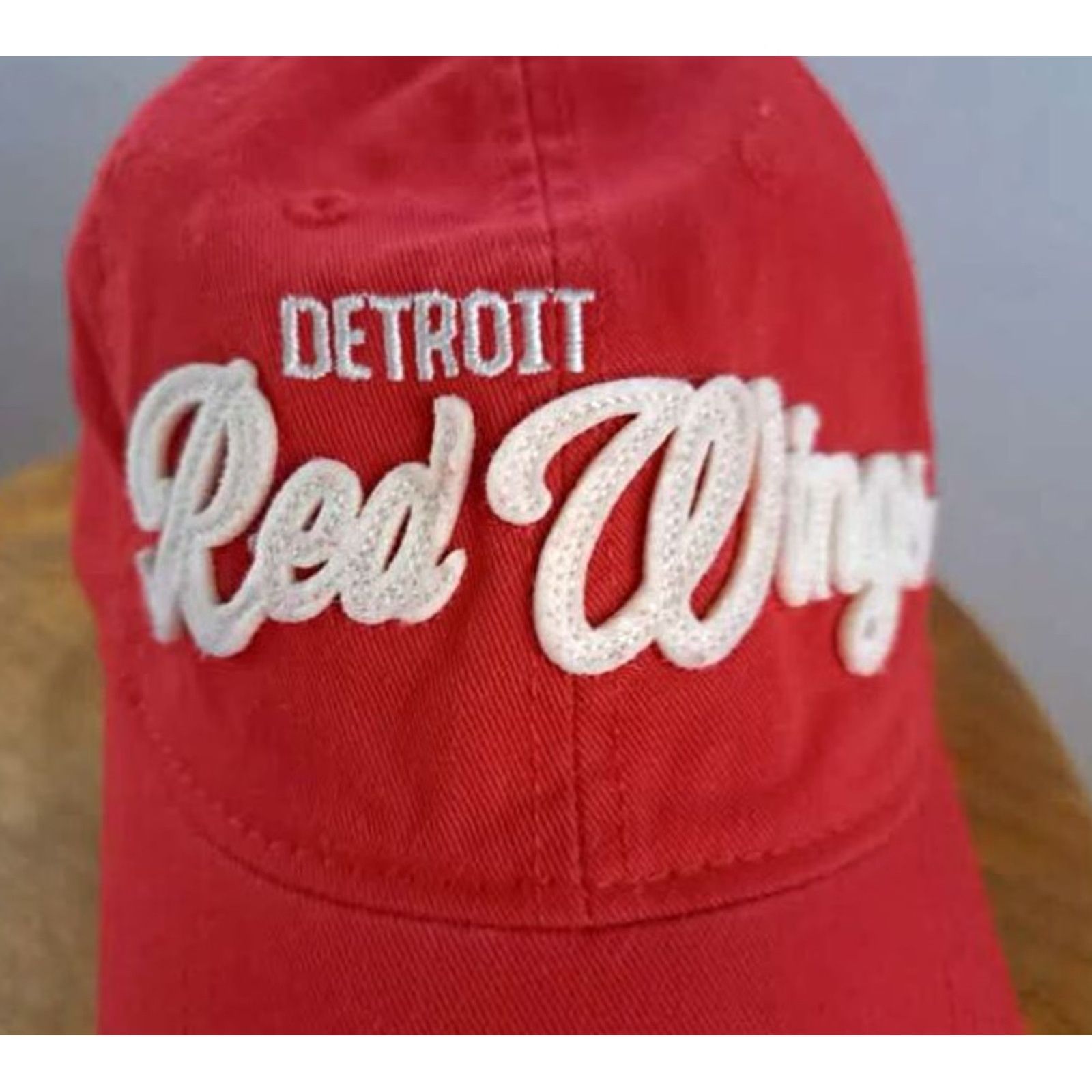 Vintage CCM Detroit Red Wings Adjustable Hat Baseball Cap Men Red 90s Retro Sports Cotton Embroidered Stitch Size ONE SIZE - 2 Thumbnail