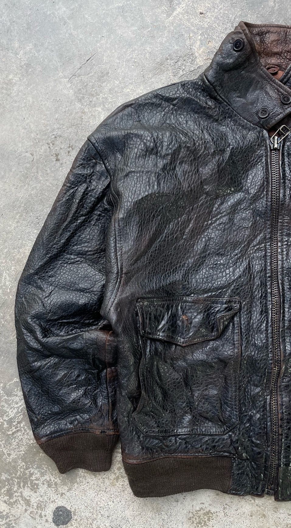 Japanese Brand × Vintage 🔥Vintage Japanese Brand Sheepskin Leather Bomber Jacket Size US M / EU 48-50 / 2 - 5 Thumbnail