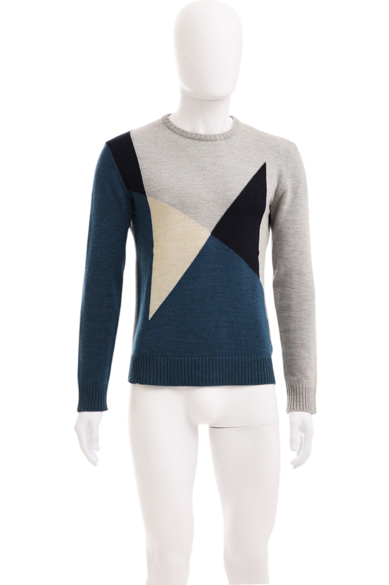 Raf Simons S/S 2000 Geometric Merino Wool Sweater Size US L / EU 52-54 / 3 - 1 Thumbnail