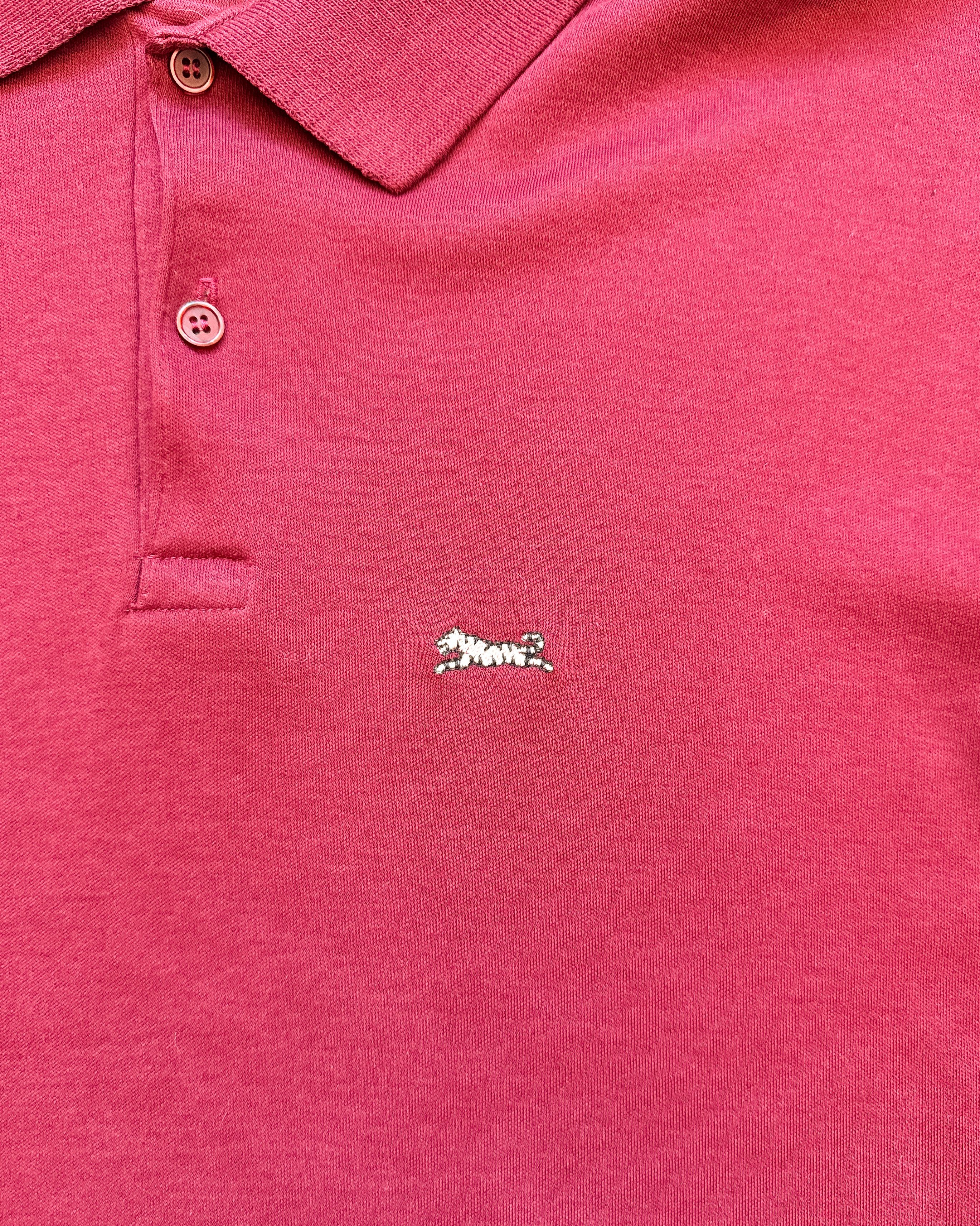 Le TIGRE Vintage 1980s Le Tigre Polo Shirt Burgundy Red Men's XL Size US XL / EU 56 / 4 - 9 Thumbnail