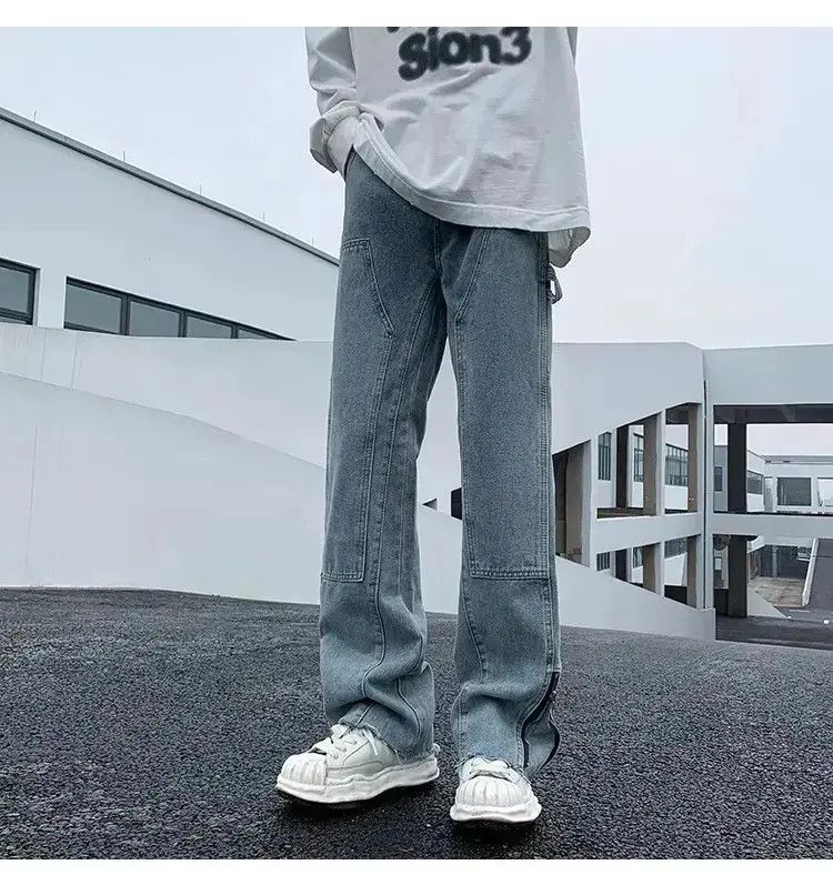 Japanese Brand Retro casual straight leg wide jeans Size US 30 / EU 46 - 2 Thumbnail