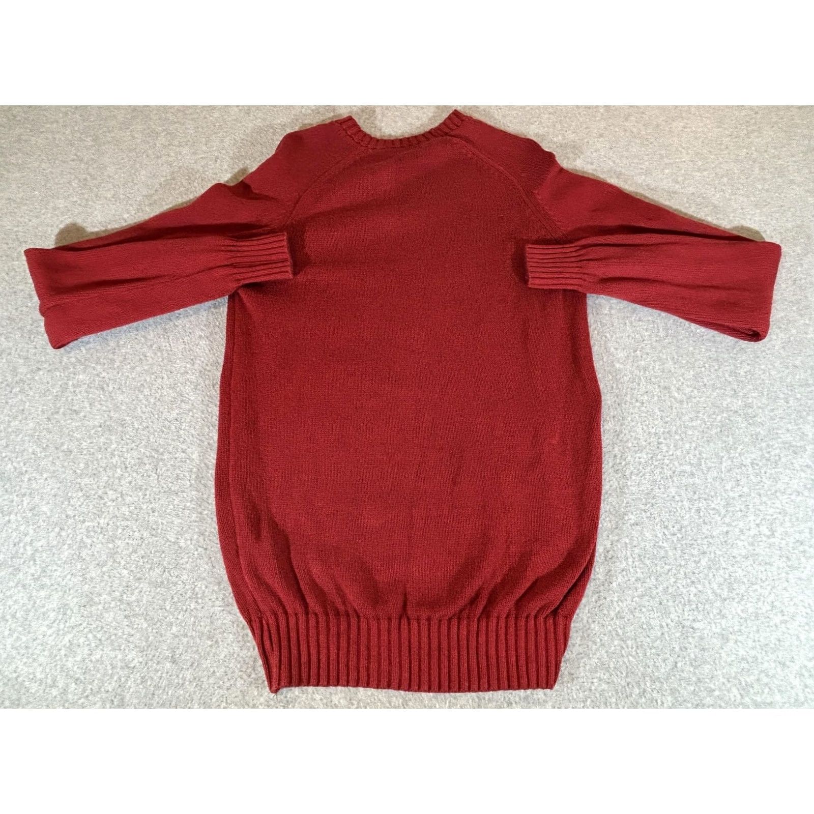 Vintage VINTAGE L.L.Bean Sweater Mens LT Large Tall Red Cotton Knit Crewneck pullover USA Size US L / EU 52-54 / 3 - 8 Thumbnail