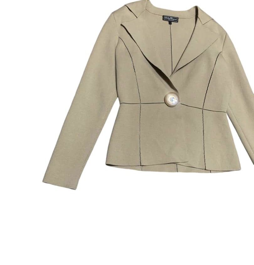 Salvatore Ferragamo Salvatore Ferragamo Cropped Cardigan Jacket Size L / US 10 / IT 46 - 3 Thumbnail