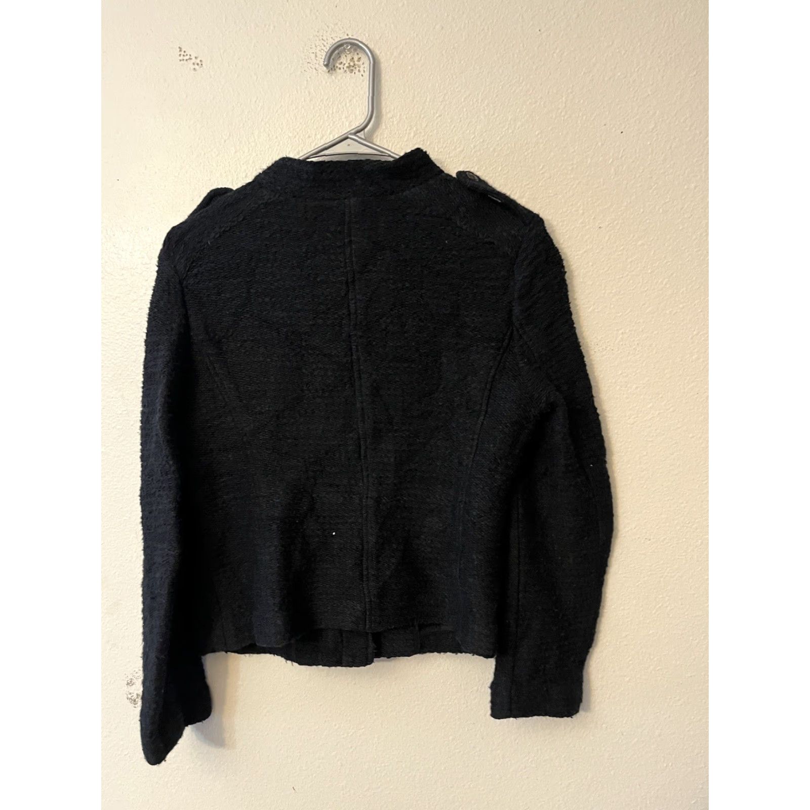 Ann Taylor LOFT Ann Taylor Petites Women's Black Army Military Style Blazer Jacket 10P Size L / US 10 / IT 46 - 3 Thumbnail