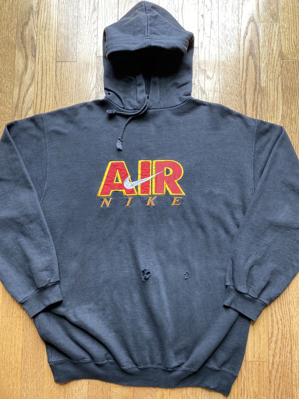 80s Vintage Nike Hoodie Embroidered Sz L