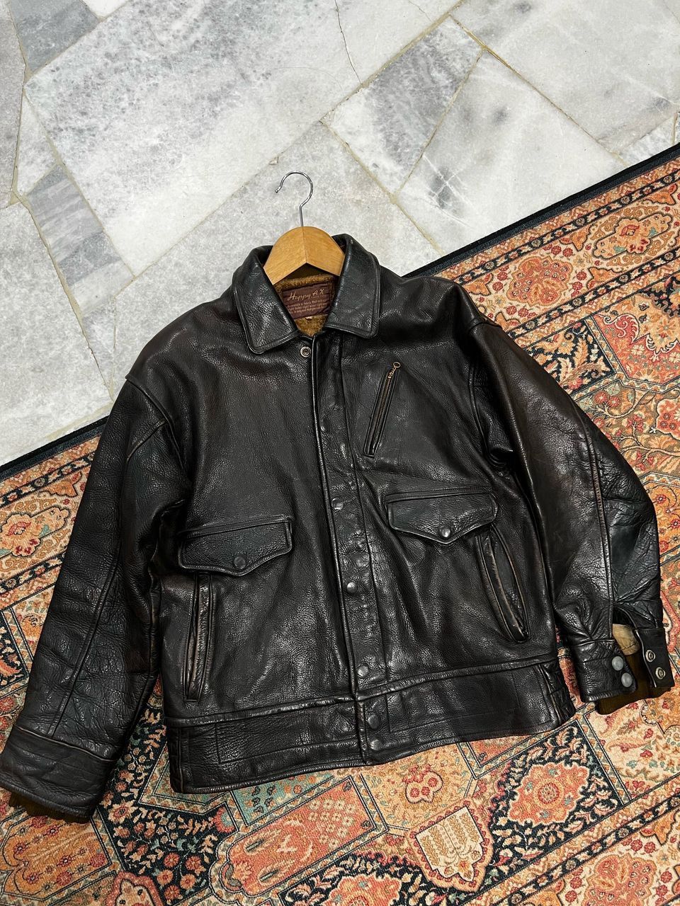 Vintage Vintage 60’s Leather Jacket Size US M / EU 48-50 / 2 - 1 Thumbnail