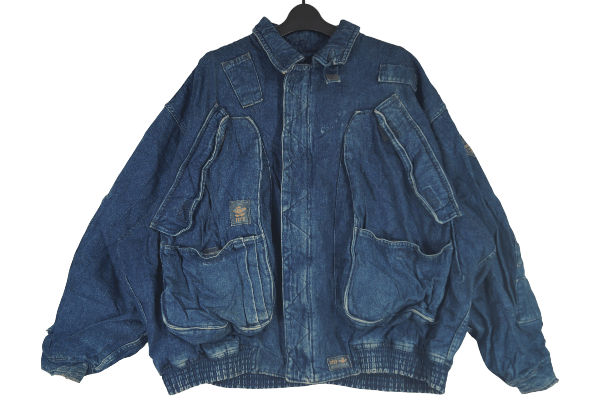 Vintage Fittz International Denim Jacket Nice Design Size US XL / EU 56 / 4 - 1 Thumbnail