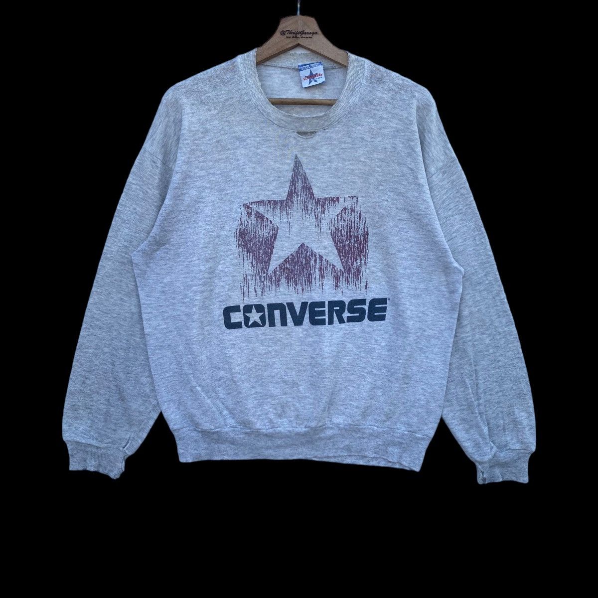 Converse × Vintage Vintage 70s CONVERSE All Star Big Logo Distressed Sweatshirt Size US M / EU 48-50 / 2 - 1 Thumbnail