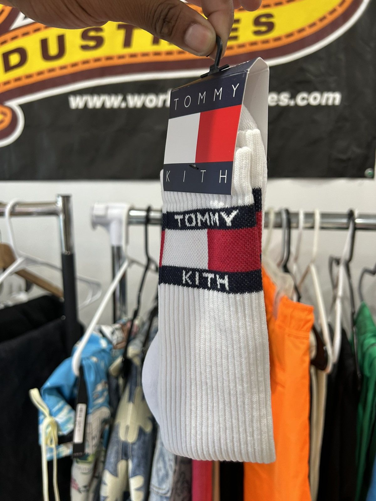 Kith × Tommy Hilfiger Rare 2009 Kith x Tommy hilfigure socks Size ONE SIZE - 2 Thumbnail
