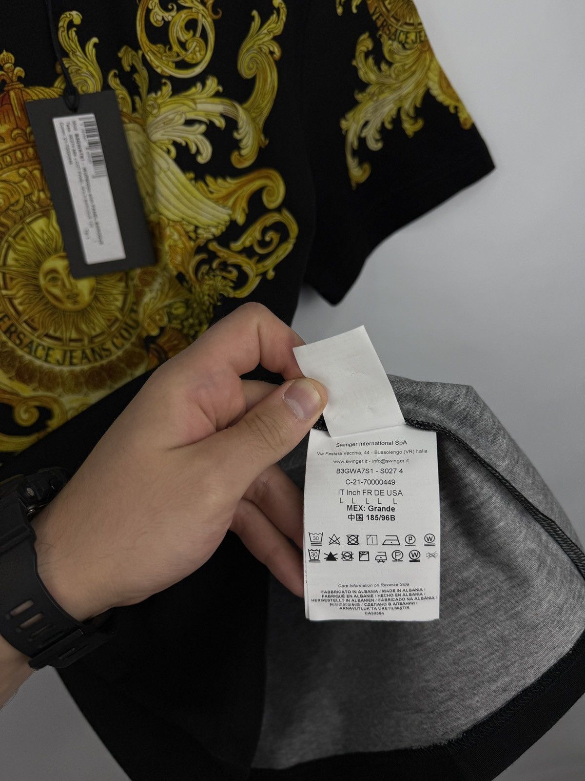 Versace Jeans Couture 🇮🇹❗️NEW Versace Jeans Couture Baroque Barocco Print T-Shirt Size US L / EU 52-54 / 3 - 14 Thumbnail