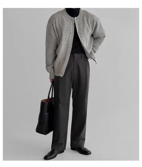 VIBE Vintage Gray XL Buttoned Casual Sweater Knit Jacket Size US XL / EU 56 / 4 - 6 Thumbnail