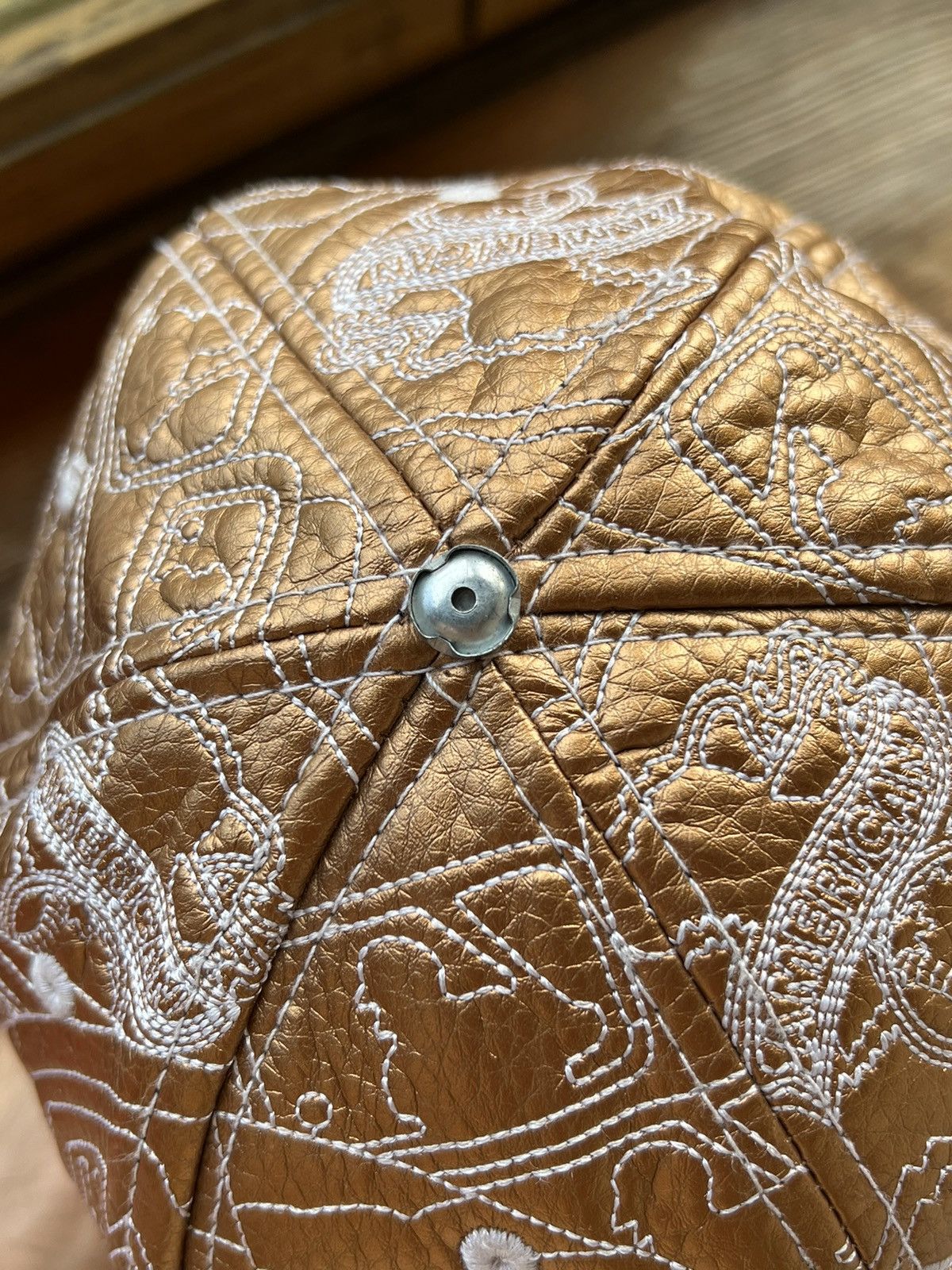 New Era Vintage Leather New York Yankees Cap New Era Y2K Size ONE SIZE - 12 Thumbnail