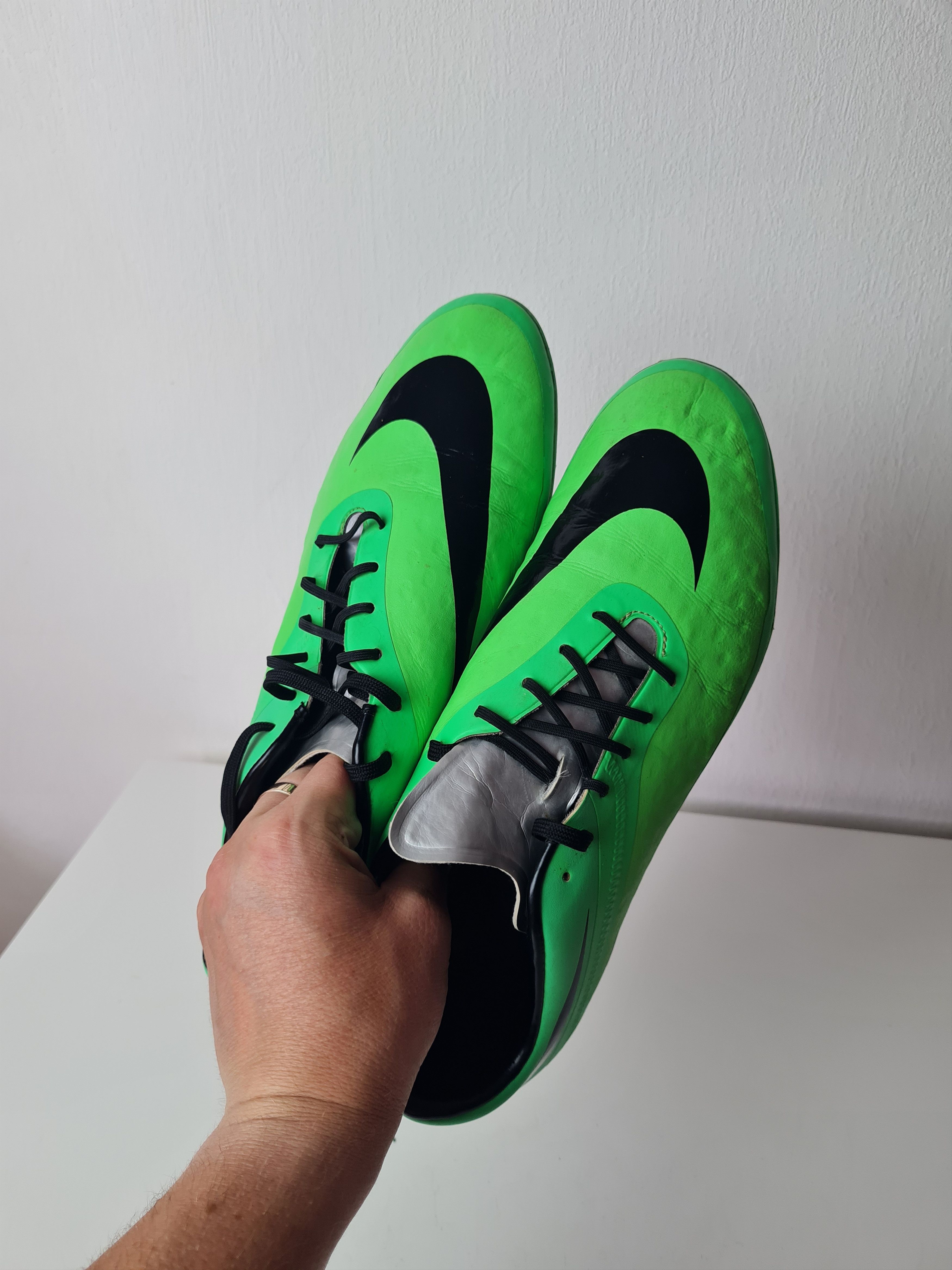 Nike Football Soccer Cleats Nike Hypervenom Phatal FG Green UK8 Size US 9 / EU 42 - 2 Thumbnail