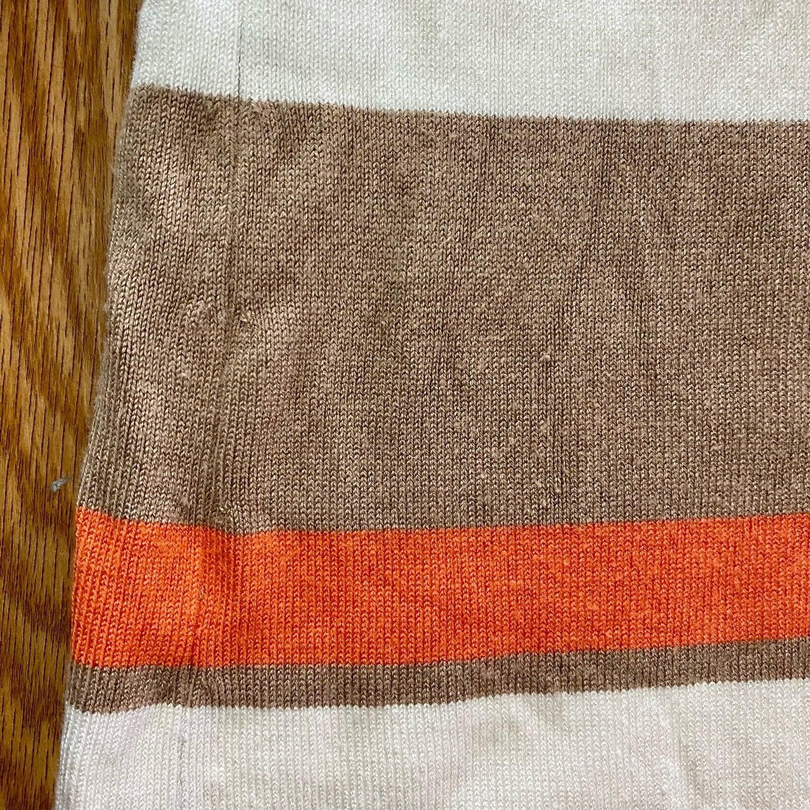 Other Cupio Tan White Striped Sweater Top Womens Medium Size M / US 6-8 / IT 42-44 - 12 Thumbnail