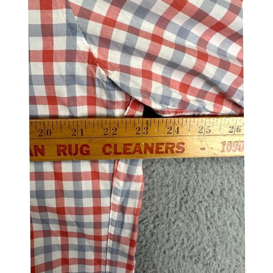 J.Crew J.CREW Button-Down Shirt Mens Large Red/Blue Plaid Lightweight Long Sleeve Shirt Size US L / EU 52-54 / 3 - 6 Thumbnail