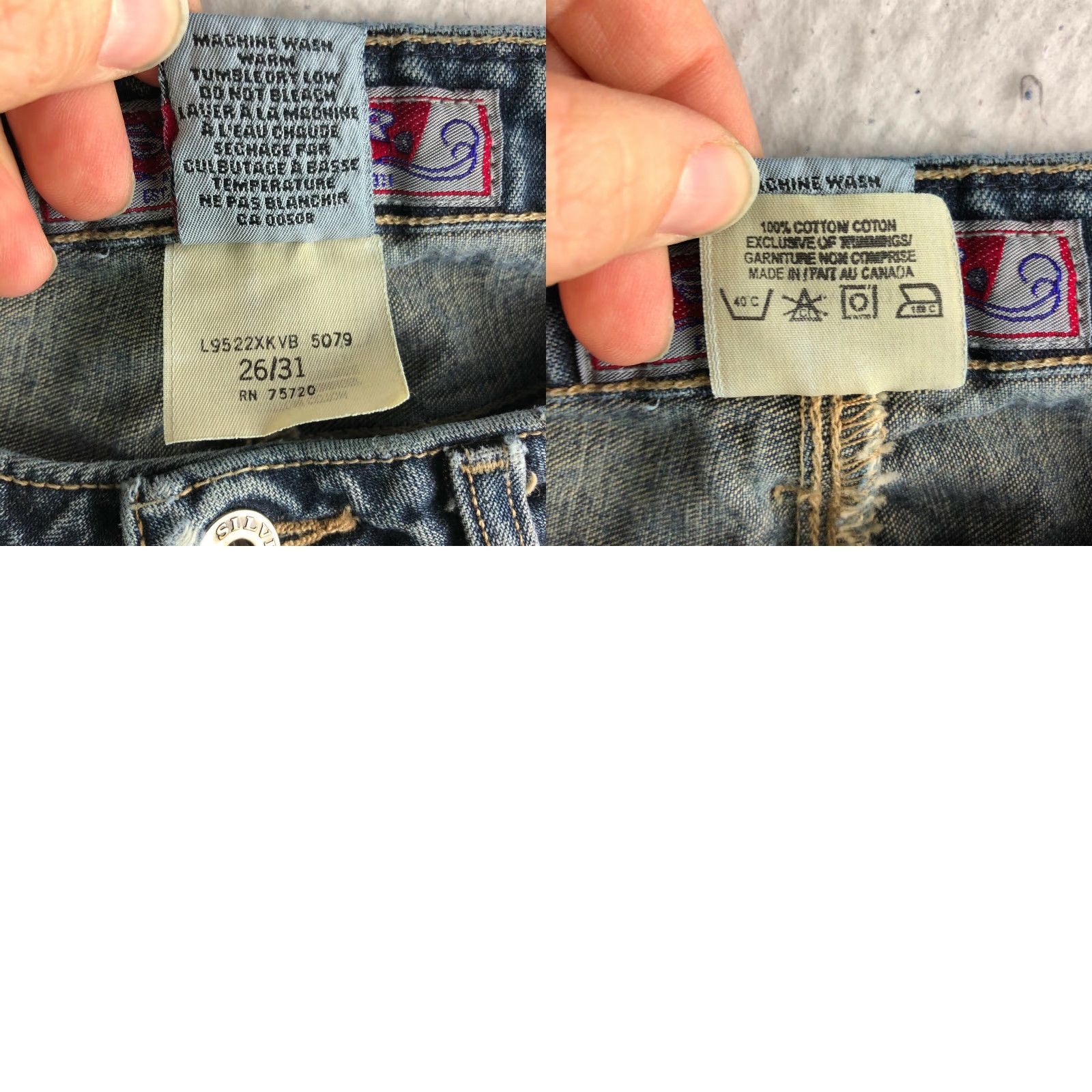 Silver Jeans Co. Silver Jeans Jeans Women 26x31 Low Rise Flare Medium Wash Blue Stitch Accent Size 26" / US 2 / IT 38 - 8 Thumbnail
