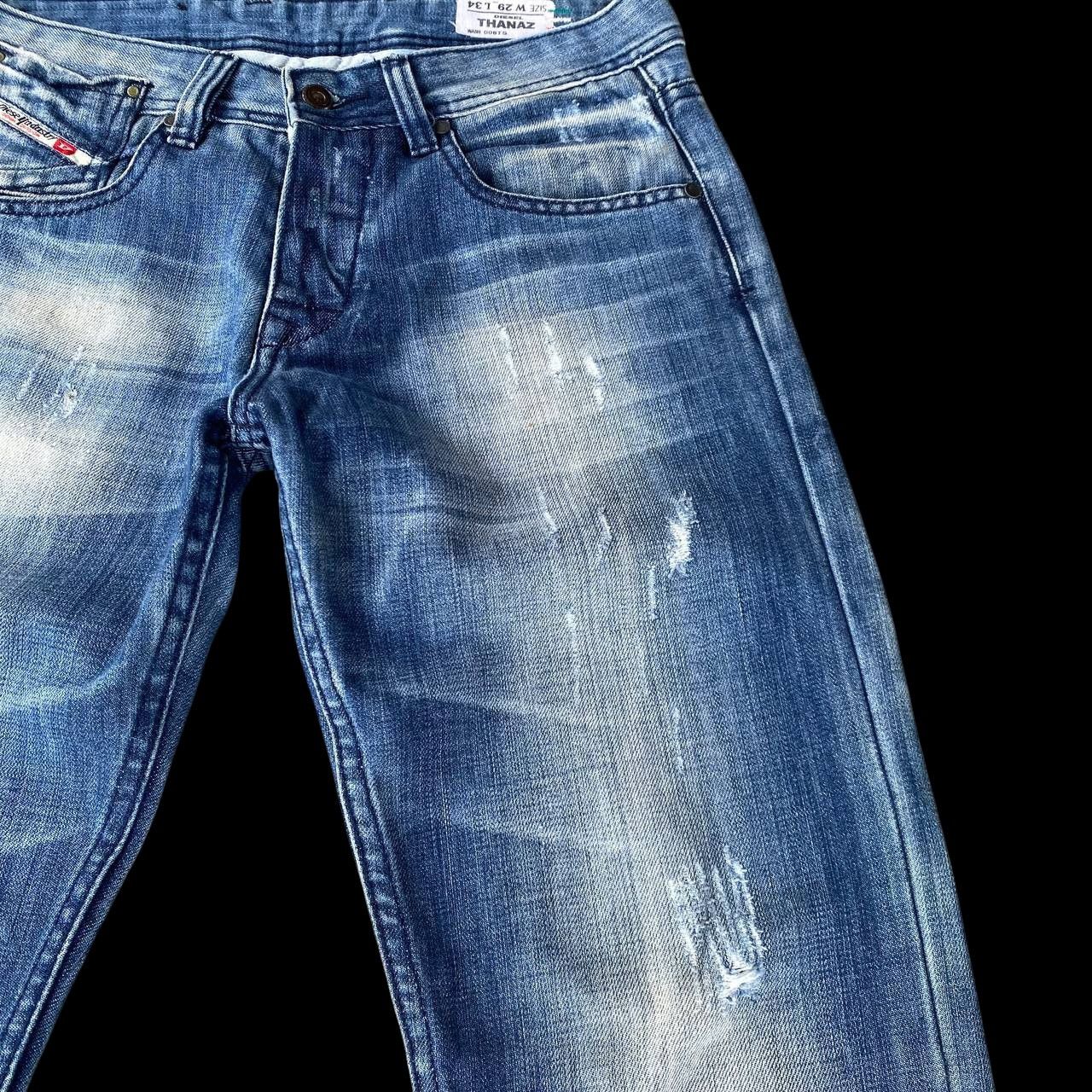 Diesel DIESEL THANAZ 008TS WASH DISTRESSED DENIM ITALY Size US 29 - 4 Thumbnail