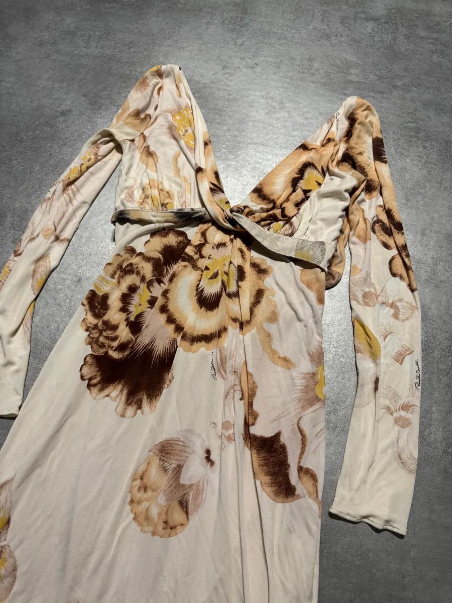 Roberto Cavalli Roberto Cavalli Flowers White Dress Size XS / US 0-2 / IT 36-38 - 5 Thumbnail