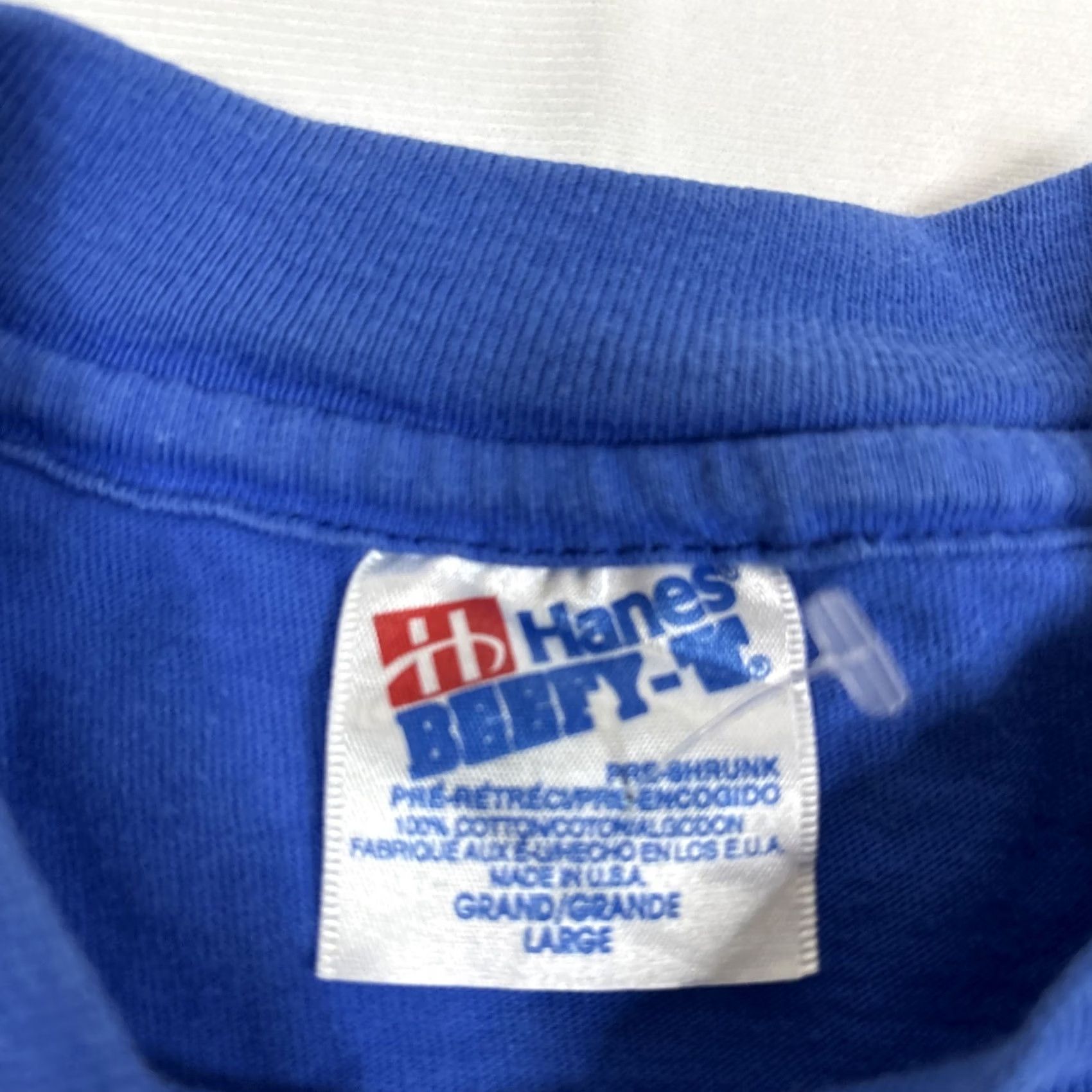 Hanes VINTAGE Hanes Beefy-T T-Shirt Men L Blue Graphic 90s USA Military Hornet F/A-18 Stingers Hanes Beefy- T Mens Size US L / EU 52-54 / 3 - 2 Thumbnail