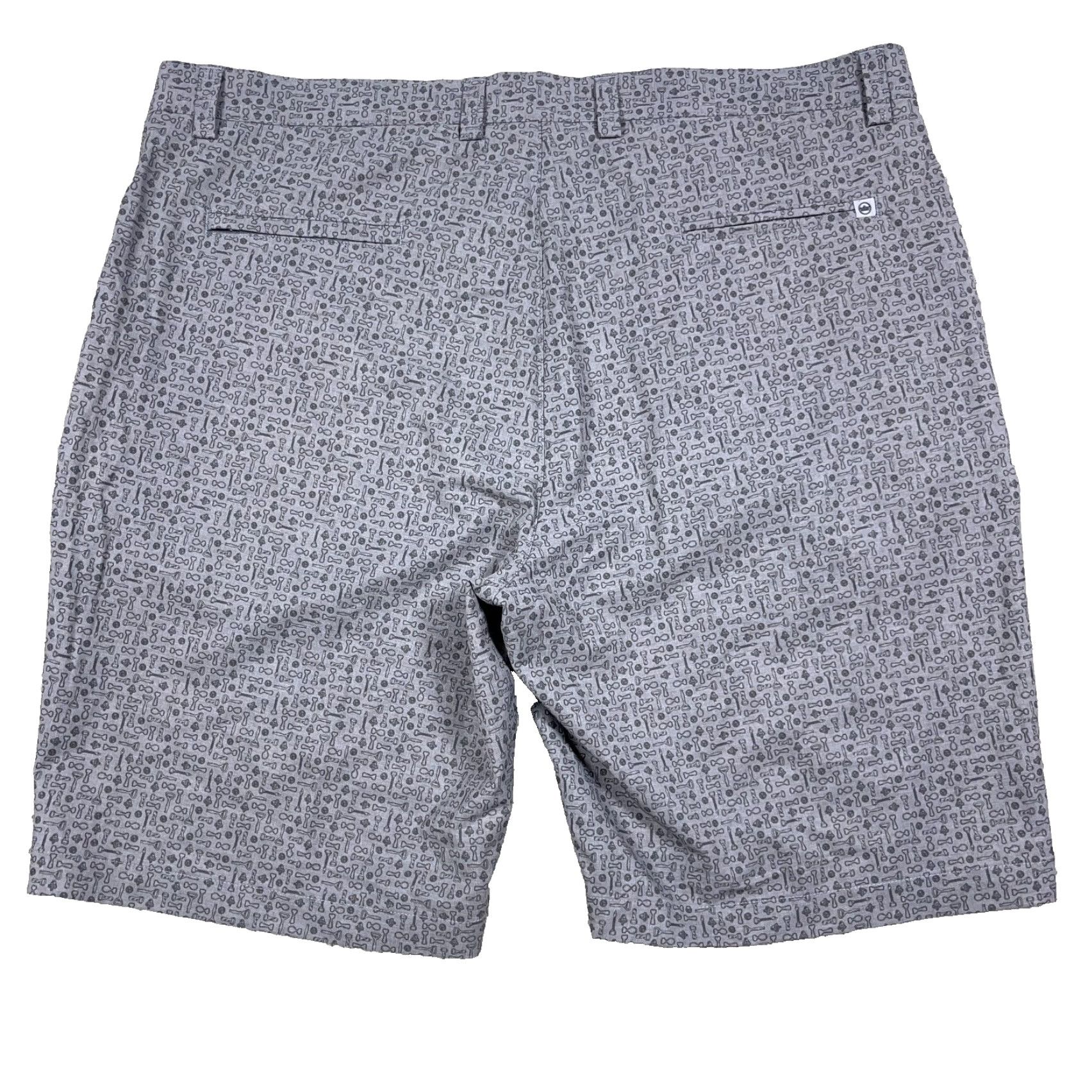 Peter Millar Peter Millar Golf Shorts Men 40 Gray Chino Performance Wicking All Over Print Shirt? Size US 40 / EU 56 - 2 Thumbnail