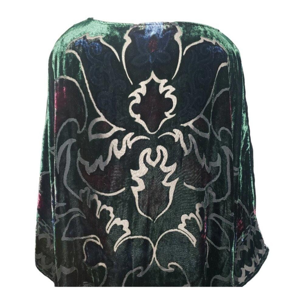 Chicos CT1656 Chico's cut Out Velvet Burnout Poncho S/M Size S / US 4 / IT 40 - 4 Thumbnail