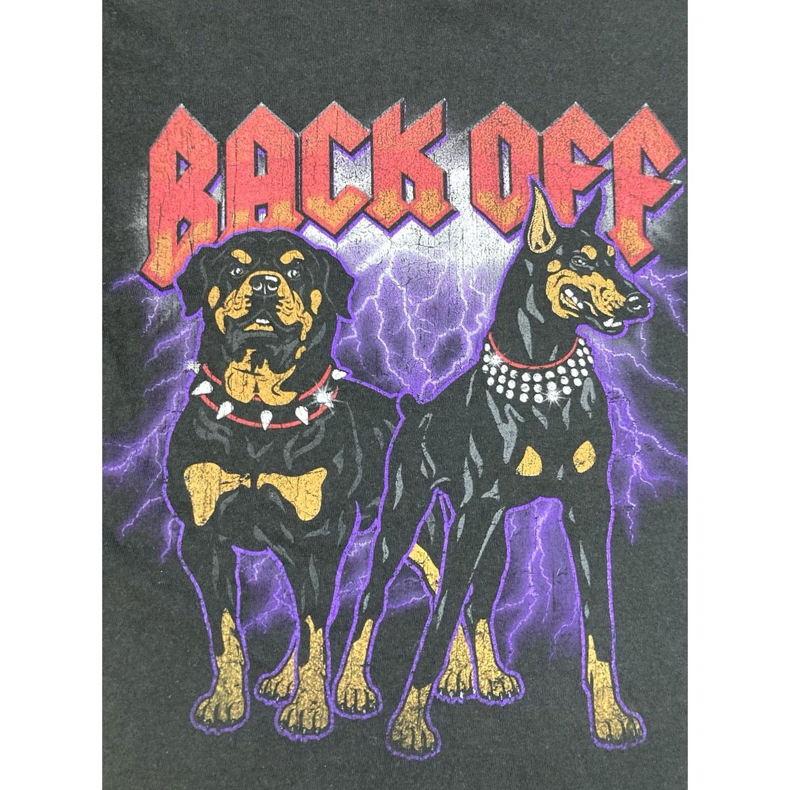 Vintage ODM Back Off Dog Thunder Graphic T-shirt Men Medium Black Short Sleeve Size US M / EU 48-50 / 2 - 2 Thumbnail