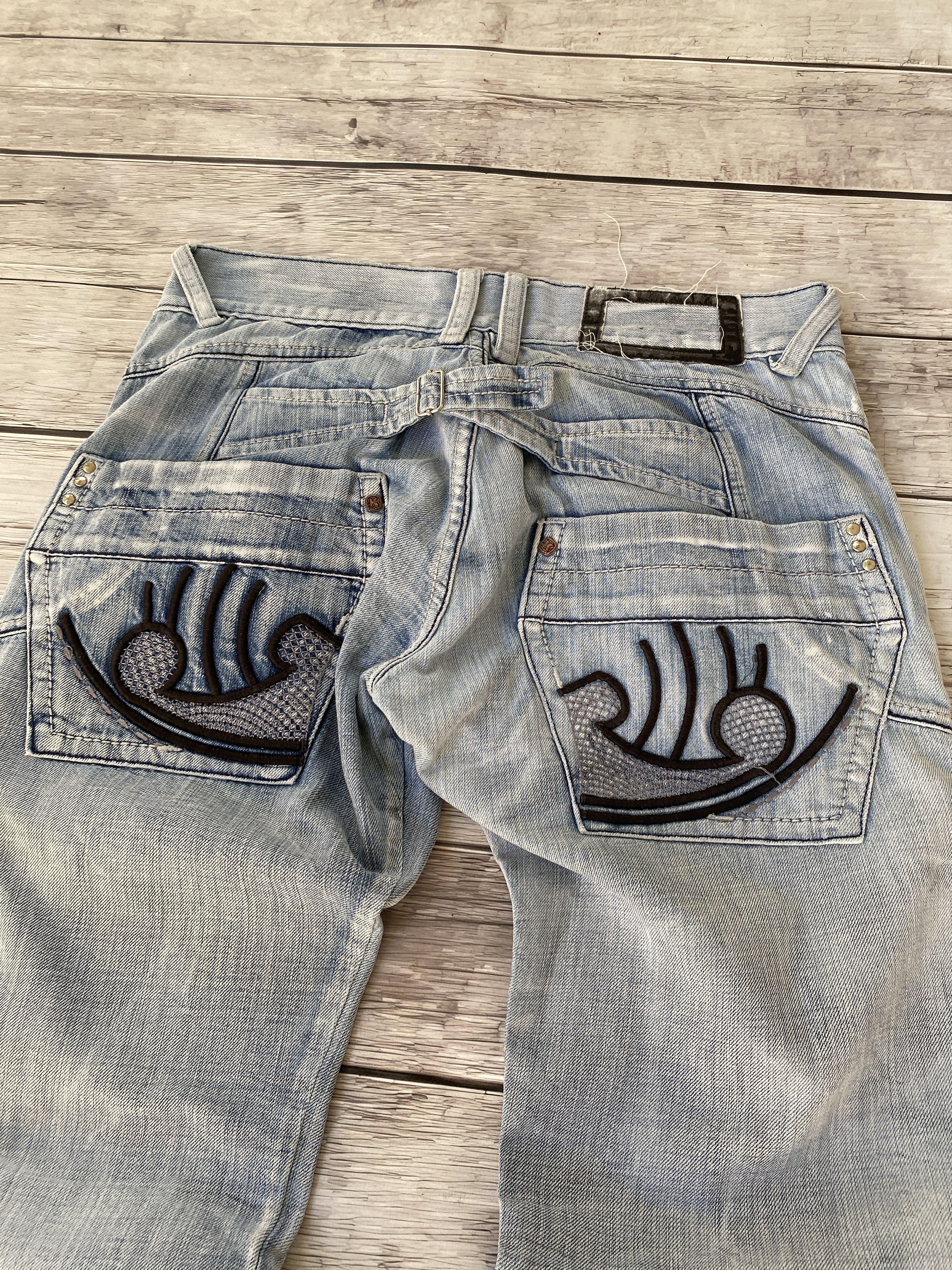 JNCO × Japanese Brand Vintage Baggy Rap sk8 Jnco Style Washed Jeans y2k Size US 32 / EU 48 - 6 Thumbnail