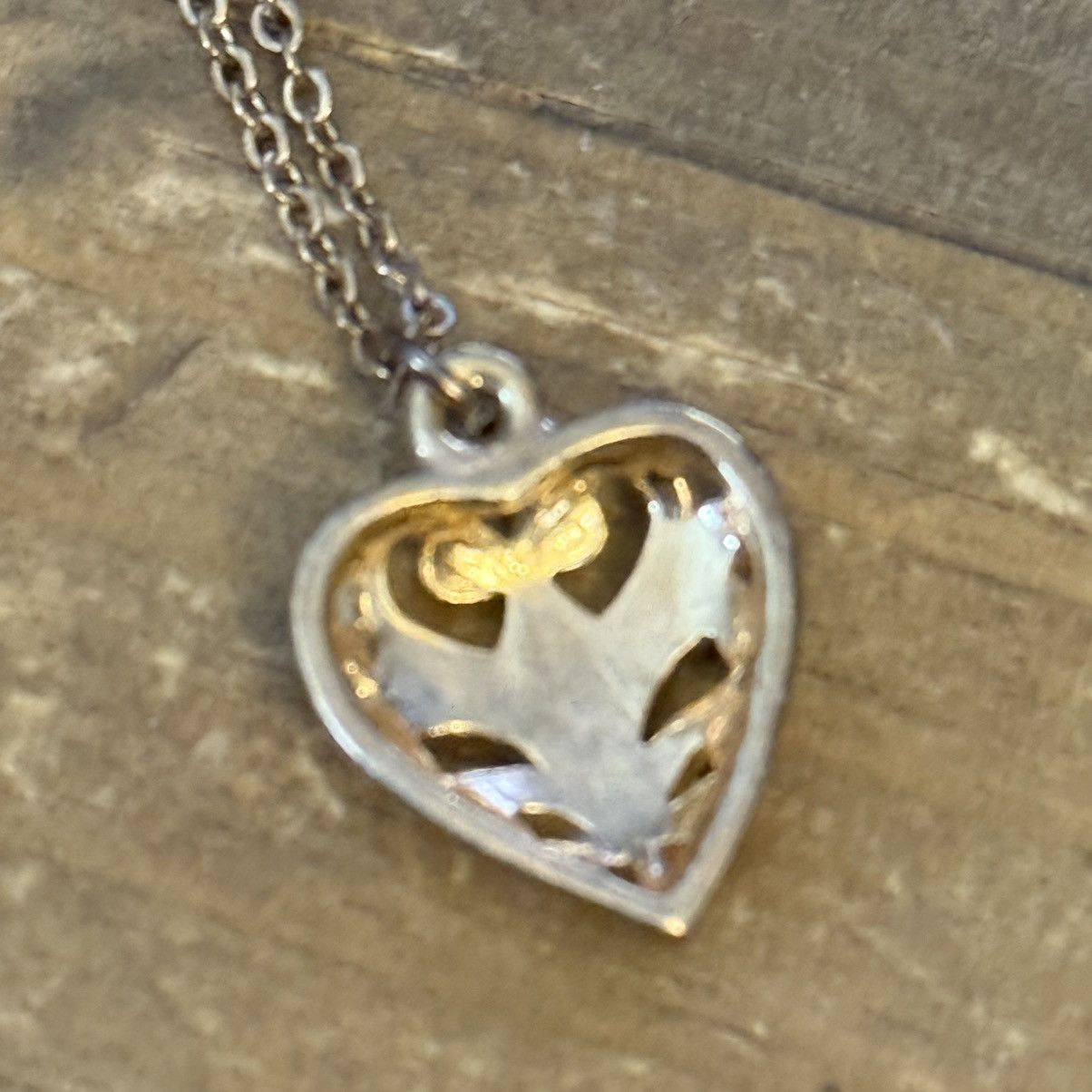 Vintage Vintage gold tone filigree heart pendant necklace Size ONE SIZE - 5 Thumbnail