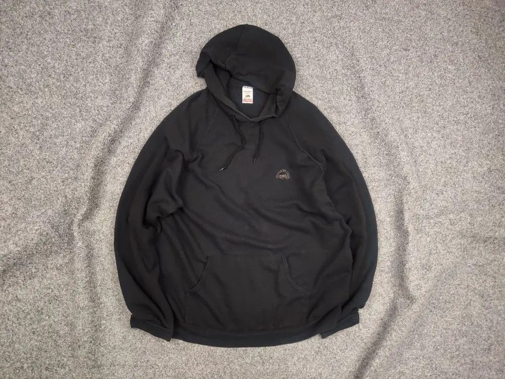 Fruit Of The Loom Vintage 90's fruit of the loom Black Faded Hoodie USA Style Size US XL / EU 56 / 4 - 2 Thumbnail