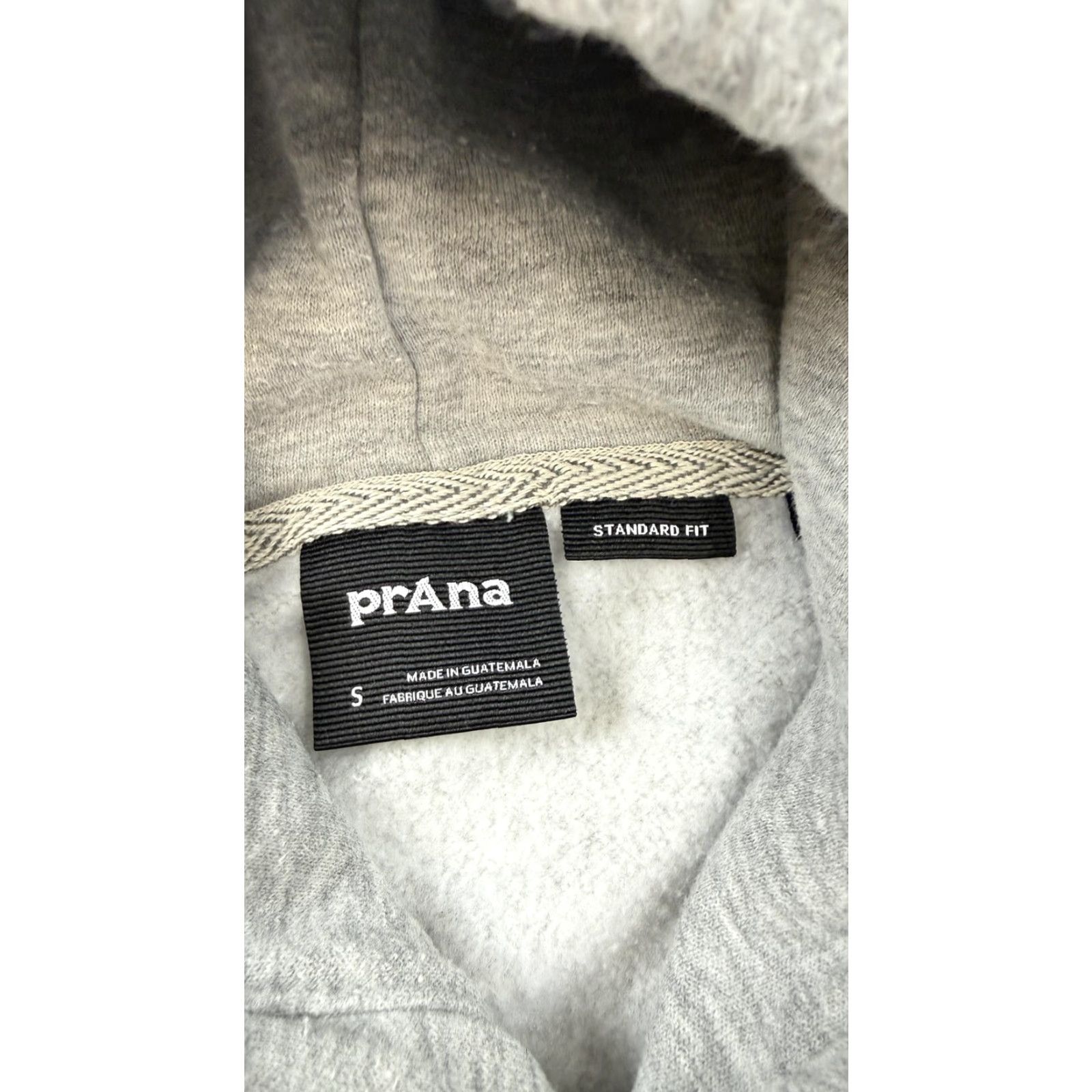 Prana prAna Hoodie Sweatshirt Mens Small Gray Fleece Logo Climbing Standard Fit Size US S / EU 44-46 / 1 - 4 Thumbnail