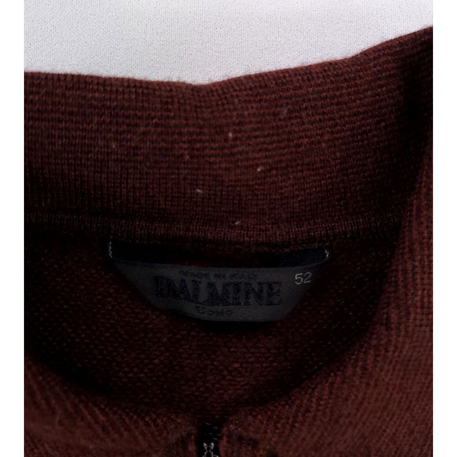 Vintage Dalmine 1/4 Zip Wool Sweater Long Sleeve Made Italy Mens L Red Brown Orange 52 Wool Pullover Size US L / EU 52-54 / 3 - 3 Thumbnail