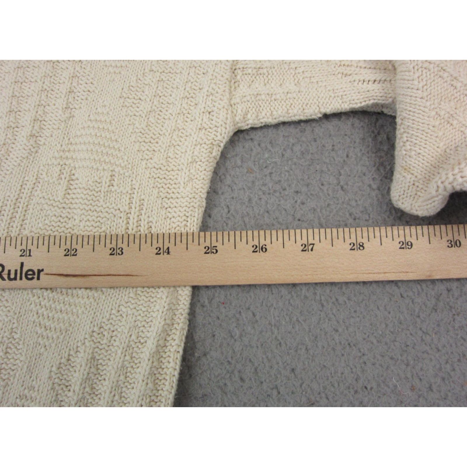 Vintage VINTAGE The Fox Collection Sweater Mens Large Tall LT Ivory Cotton Knit Crew Neck Long Sleeve Pullover All Seasons City Retro Clothing Mens LT Size US L / EU 52-54 / 3 - 7 Thumbnail