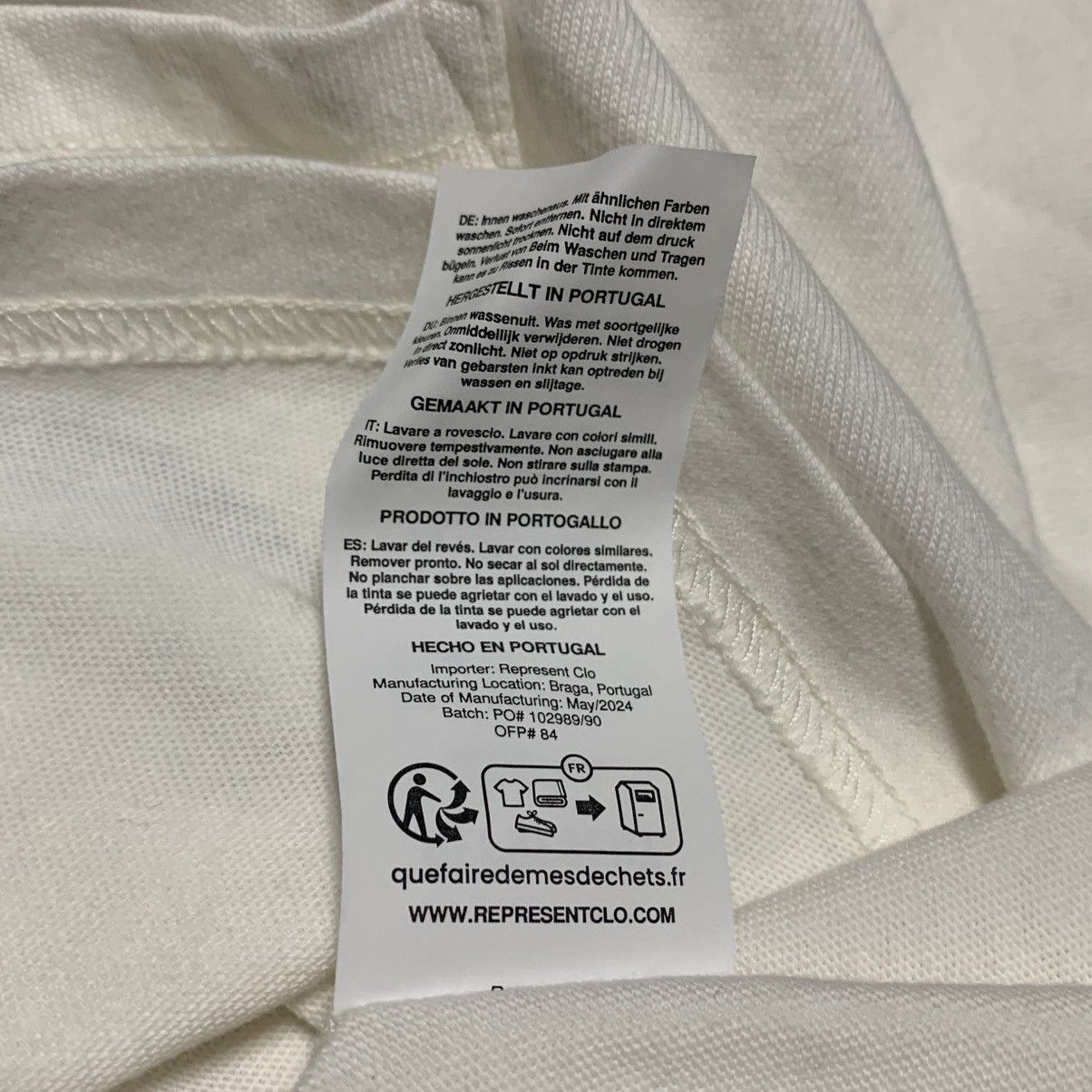 Represent Clo. Represent Medium Classic Parts Flat White Pocket Tee Size US M / EU 48-50 / 2 - 9 Thumbnail